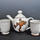 Frog Tea Pot and Tea Cups