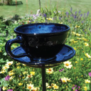 blue garden teacup