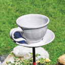 white garden teacup
