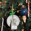 Christmas Ornament Cup Plate